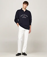 Tommy Hilfiger Men's Long Sleeve Nautical Arch Logo Polo Sweatshirt