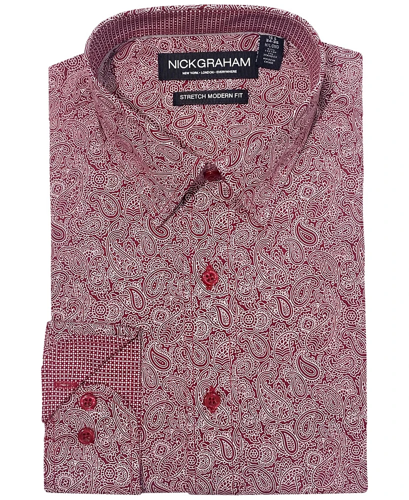 Nick Graham Men's Paisley Dress Shirt