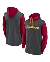 Nike Men's Heathered Charcoal/Burgundy Washington Commanders Surrey Legacy Pullover Hoodie