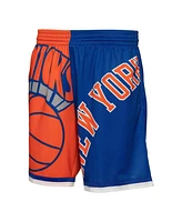 Mitchell & Ness Men's Blue New York Knicks Big Face 5.0 Fashion Shorts