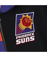 Mitchell & Ness Men's Purple/Black Phoenix Suns Color Block 2.0 Fleece Full-Zip Hoodie