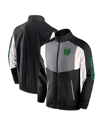 Fanatics Men's Black Austin Fc Net Goal Raglan Full-Zip Track Jacket