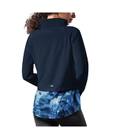 Msx by Michael Strahan Women's Navy Seattle Seahawks Grace Raglan Full-Zip Running Jacket