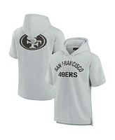 Fanatics Men's and Women's Gray San Francisco 49ers Elements Super Soft Fleece Short Sleeve Pullover Hoodie