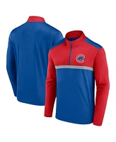 Fanatics Men's Royal Chicago Cubs Unstoppable Quarter-Zip Top