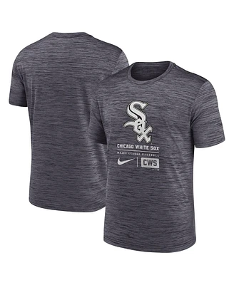 Nike Men's Charcoal Chicago White Sox Large Logo Velocity T-Shirt