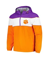 G-iii Sports by Carl Banks Men's Orange Clemson Tigers Center Line Half-Zip Raglan Hoodie Jacket