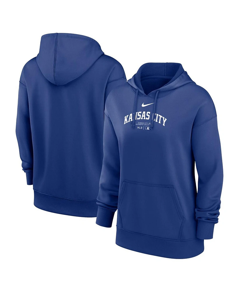 Nike Women's Royal Kansas City Royals Authentic Collection Performance Pullover Hoodie