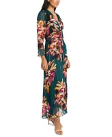 Maggy London Women's Floral-Print Maxi Dress