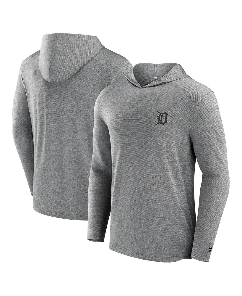 Fanatics Men's Gray Detroit Tigers Front Office Tech Lightweight Hoodie T-Shirt