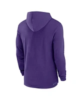 Nike Men's Lsu Tigers Sideline Hoodie Performance Long Sleeve T-Shirt