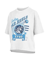 Pressbox Women's White North Carolina Tar Heels Rock Roll Slub T-Shirt