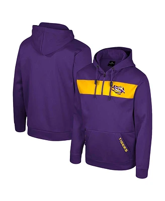 Colosseum Men's Purple Lsu Tigers Quarter-Zip Hoodie