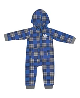 Colosseum Infant Royal Kentucky Wildcats Full-Zip Plaid Hoodie Long Sleeve Jumper