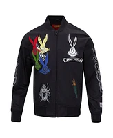 Freeze Max Men's Bugs Bunny Black Looney Tunes Color Chrome Twill Full-Zip Jacket