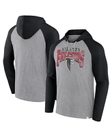 Fanatics Men's Gray/Black Atlanta Falcons Under Center Long Sleeve Hoodie T-Shirt