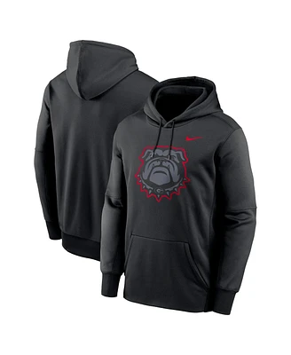 Nike Men's Black Georgia Bulldogs Color Pop Logo Performance Fleece Pullover Hoodie