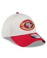 New Era Men's Stone/Scarlet San Francisco 49ers 2024 Sideline Historic 39THIRTY Flex Hat