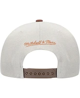 Mitchell & Ness Men's Gray/Brown San Diego Padres Knock Out Panel Snapback Hat