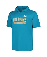 Fanatics Men's Aqua Miami Dolphins Big Tall Hoodie T-Shirt