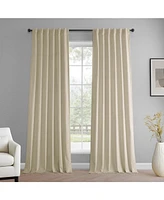 Half Price Drapes Light Ivory Simply Velvet Room Darkening Curtain Pair (2 Panels)