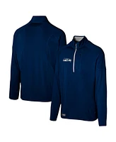 Outerstuff Men's College Navy Seattle Seahawks Grind Iron Quarter-Zip Top