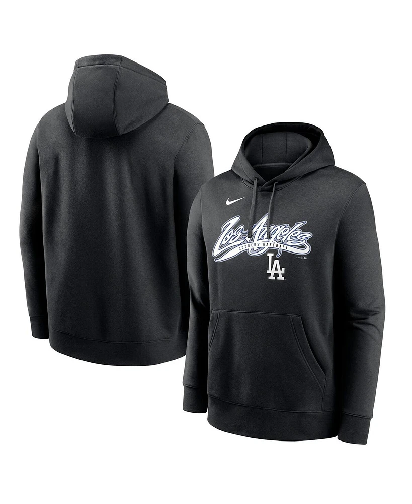 Nike Men's Black Los Angeles Dodgers Local Club Pullover Hoodie