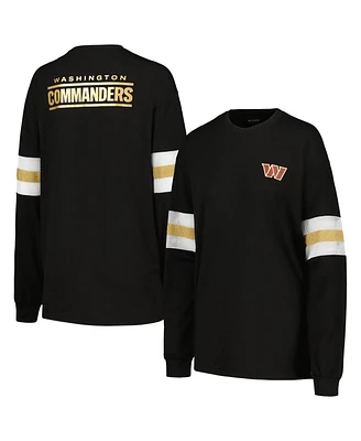 The Wild Collective Women's Black Washington Commanders Long Sleeve T-Shirt