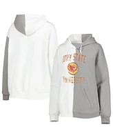 Gameday Couture Women's Gray/White Iowa State Cyclones Split Pullover Hoodie