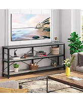 Tribesigns 71" Sofa Tables,Extra Long Couch Table, Narrow Console Entryway Table,Sofa Table with 3 Tiers Storage Shelves