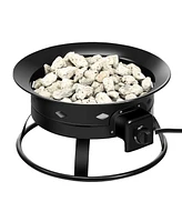 Skonyon 58 000BTU Firebowl Outdoor Portable Propane Gas Fire Pit with Cover and Carry Kit