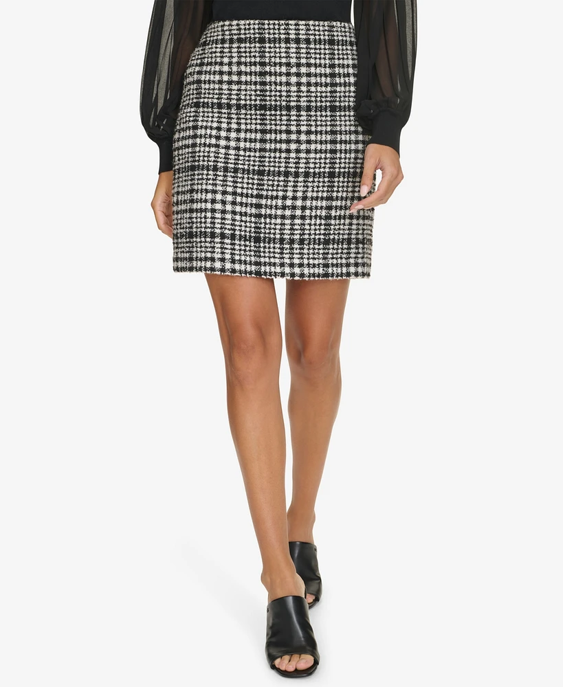 Calvin Klein Women's Plaid Tweed Skirt