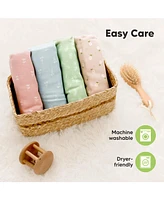 KeaBabies 4pk Muslin Swaddle Blankets for Baby Boys, Girls - Blankets, Swaddles Newborns