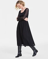 On 34th Women's Mesh Midi Dress, Created for Macy's