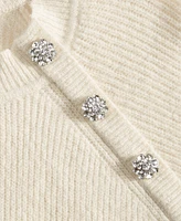 On 34th Women's Raglan-Sleeve Jeweled-Button Sweater, Created for Macy's