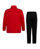 adidas Big Boys Long Sleeve Contrast 2-Stripe Tricot Track, 2-Piece Set
