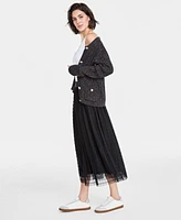 On 34th Women's Pull-On A-Line Tulle Midi Skirt, Created for Macy's