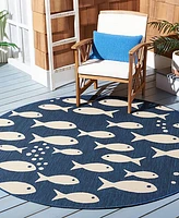 Safavieh Courtyard I CY601258 4'x4' Round Area Rug