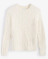 On 34th Women's Cozy Cable-Knit Crewneck Sweater