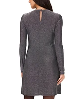 1.state Women's Metallic Long-Sleeve Sheath Dress