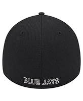 New Era Men's Black Toronto Blue Jays Active Dash Mark 39THIRTY Flex Hat