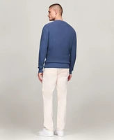 Tommy Hilfiger Men's Textured Knit Stripe Crewneck Sweater