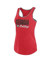 Fanatics Women's Heather Red Georgia Bulldogs Fuel Racerback Tank Top