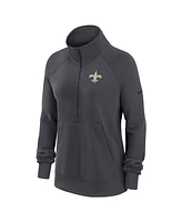 Nike Women's Charcoal New Orleans Saints Premium Raglan Performance Half-Zip Sweatshirt
