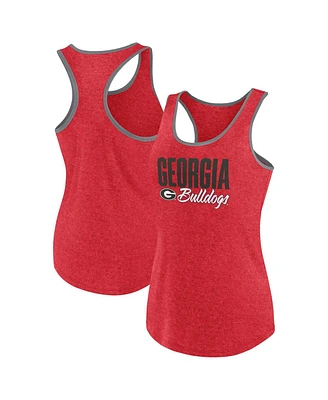 Fanatics Women's Heather Red Georgia Bulldogs Fuel Racerback Tank Top