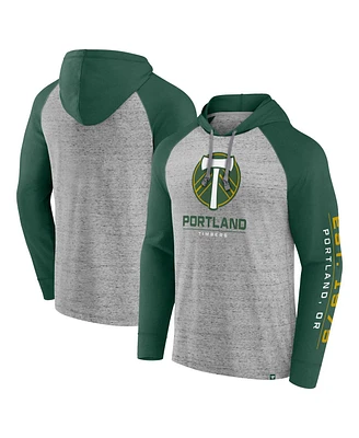 Fanatics Men's Steel Portland Timbers Deflection Raglan Pullover Hoodie