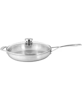 Demeyere Essential 5 Stainless Steel 2-Piece Fry Pan with Lid