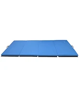 BalanceFrom Fitness 120x48in All Purpose Folding Gymnastics Mat, Blue (2 Pack)