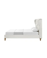 Rustic Manor Kashton Linen Platform Bed Twin Size