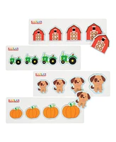 Kaplan Early Learning Size and Sequence Farm Puzzles - Set of 4